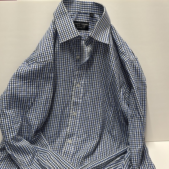Navy Checkered Men's Casual Shirt - Picture 5 of 7